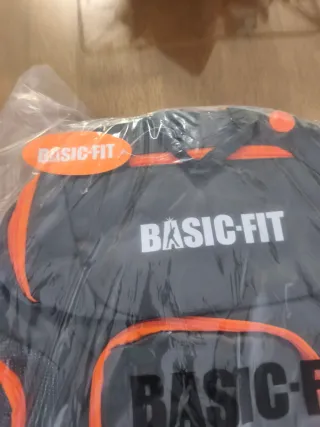 Mochila BASIC-FIT Gris y Naranja