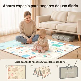 Alfombra Bebé Plegable Reversible