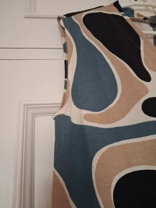 Vestido Sfera Lino Estampado Talla L