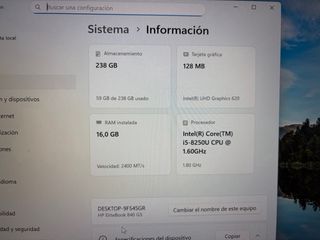 HP Elitebook 840 G5 i5 16GB 256GB