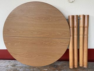 Mesa redonda extensible madera