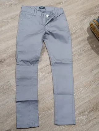 Calça Nova Menina Cinza com Flocos de Neve