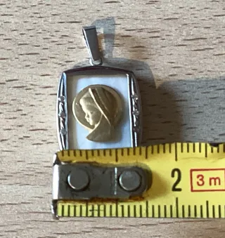 Medalla Plata Oro Nácar Virgen María