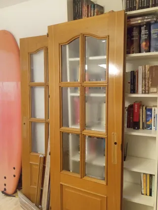 Puertas Doble Hoja Madera maciza