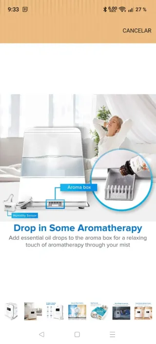 Humidificador Levoit Ultrasónico 5.5L Blanco