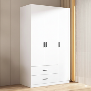 Armario 3 Puertas 2 Cajones Madera