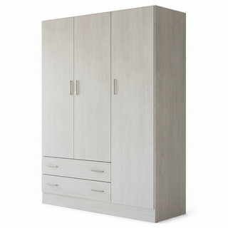 Armario 3 Puertas 2 Cajones Madera
