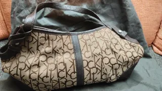 Bolso Calvin Klein Canva Beige y Marrón