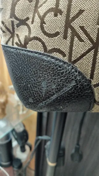 Bolso Calvin Klein Canva Beige y Marrón