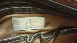 Bolso Calvin Klein Canva Beige y Marrón