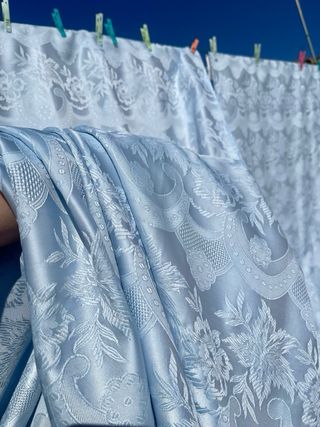 Tela adamascada antigua hilo de seda cortinas