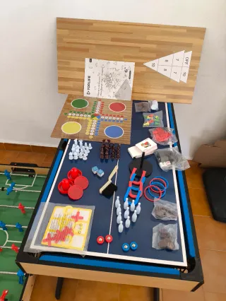 Mesa Multijuegos: Futbolín, Billar y Ping Pong