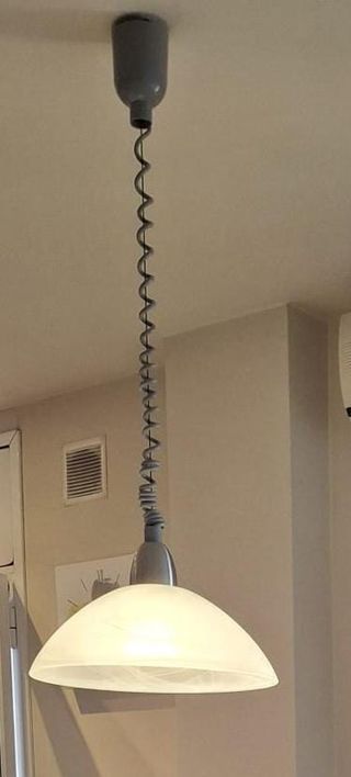 Lámpara colgante cristal opaco