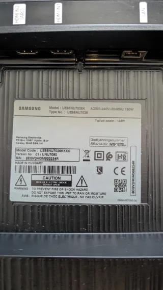 Samsung Smart TV 55 Panel pantalla LCD Roto