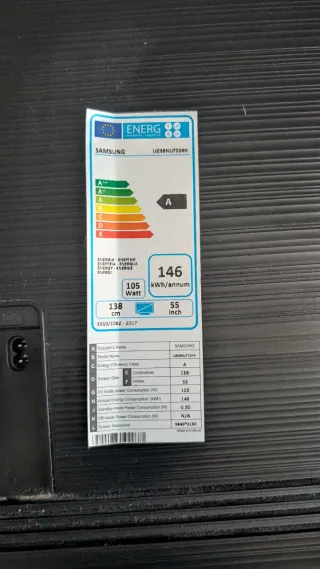 Samsung Smart TV 55 Panel pantalla LCD Roto