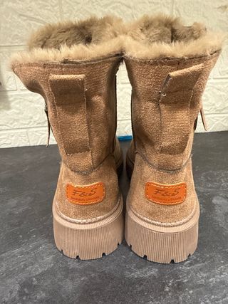 Botas bajas F&S Fashion Beige/Marrón Mujer