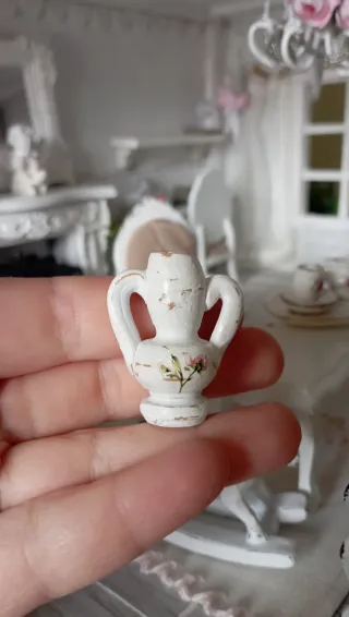 Miniatura Anfora Shabby Chic 1:12