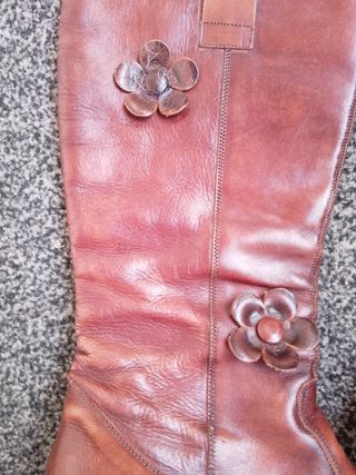 Stivali Esprit vintage pelle marrone bordeaux 36