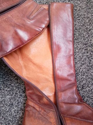 Stivali Esprit vintage pelle marrone bordeaux 36