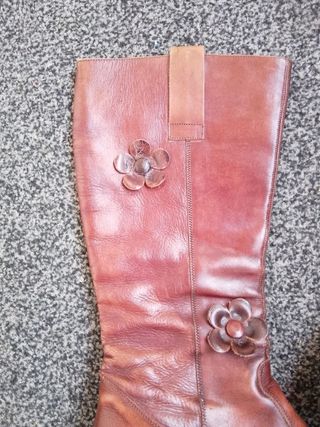 Stivali Esprit vintage pelle marrone bordeaux 36