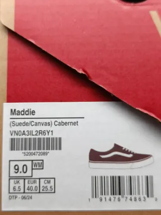 Vans Maddie Scarpe Donna Tg 40 Rosse