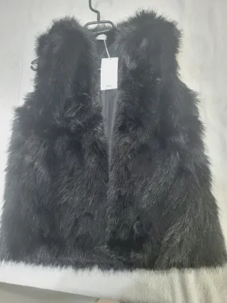 Chaleco pelo Mango negro S/XS