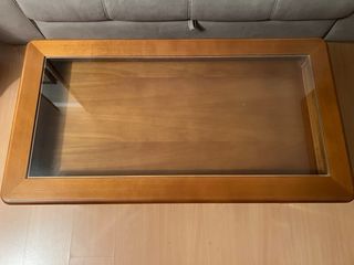 Mesa de centro madera y cristal