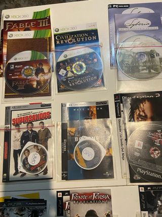 Lote 11 Videojuegos PSP, PS2, Xbox 360 y PC