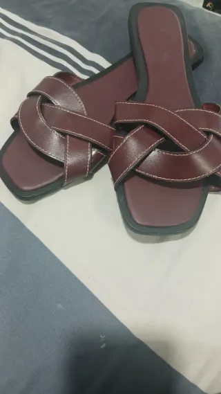 Sandalias H&M Talla 37 Rojo/Negro