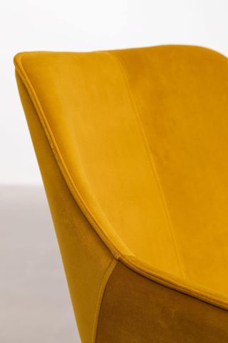 Silla Escritorio Terciopelo Mostaza