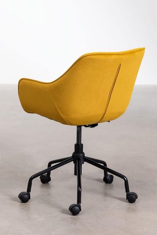Silla Escritorio Terciopelo Mostaza