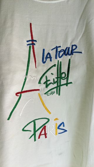 Camiseta bordada - París Torre Eiffel