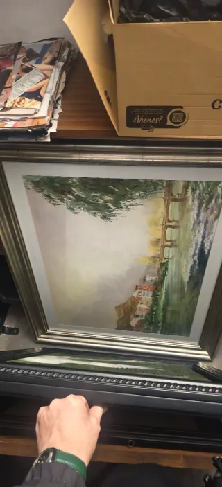 Cuadro acuarela arte mujer