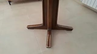 Mesa redonda madera maciza extensible 110cm