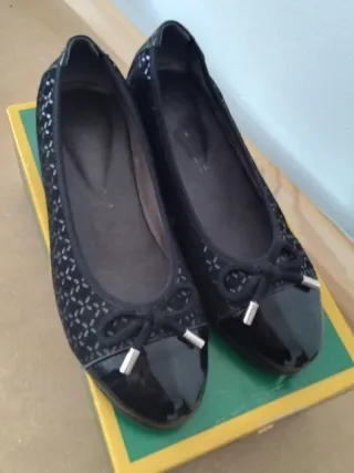 Zapatos planos negros talla 36