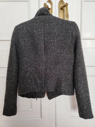 Chaqueta Bershka gris jaspeada
