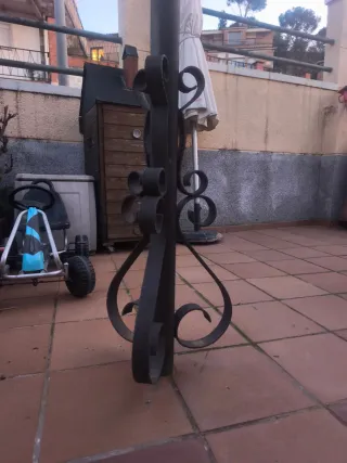 Farola de jardín vintage hierro y cristal