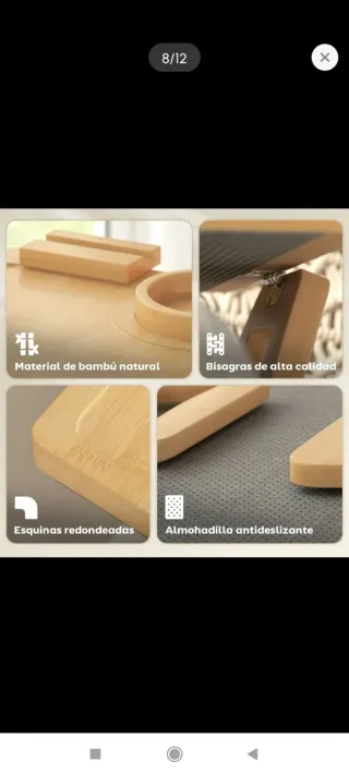 Bandeja de bambú para reposabrazos de sofá