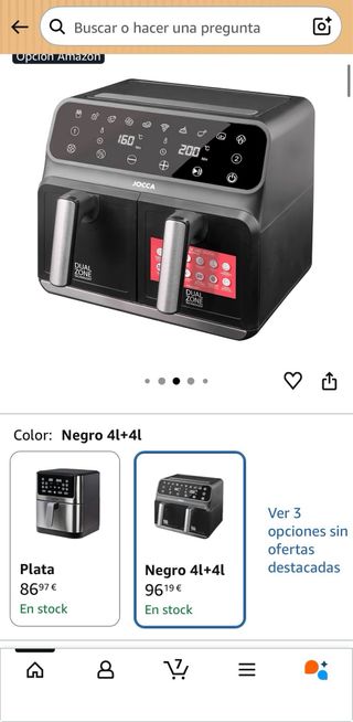 A ESTRENAR. Freidora Doble JOCCA Dual Zone 8L