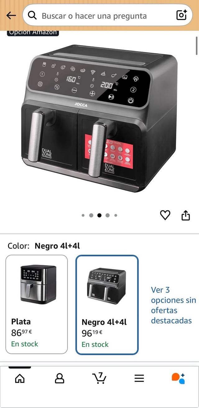 A ESTRENAR. Freidora Doble JOCCA Dual Zone 8L