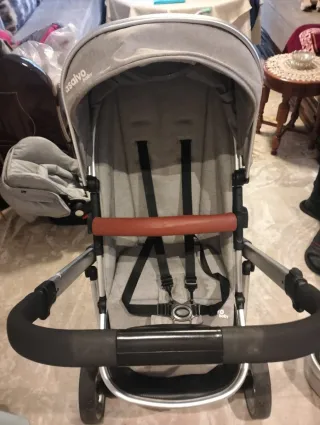 Carro de bebé 3 piezas gris