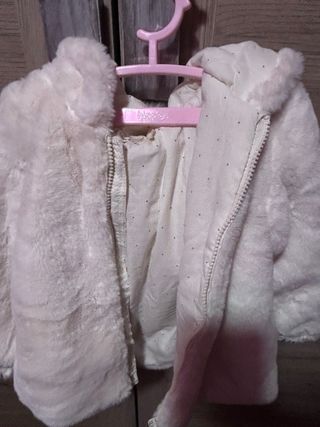 Abrigo peluche beige niña Sfera 5/6