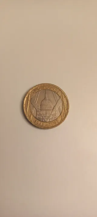 2 Libras Conmemorativas Fin de la Guerra