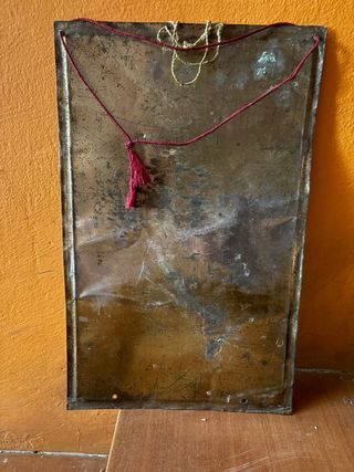 Cartel Chapa Antiguo Carne Vegetal