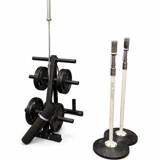 Barra olimpica, discos, soporte conjunto
