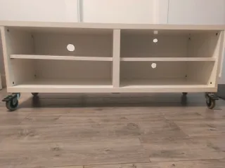 Mueble TV Blanco con Ruedas