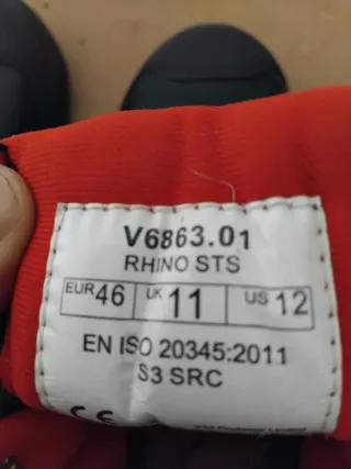 Botas Seguridad V12 Rhino STS Talla 46 NUEVAS