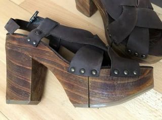 Sandalias Neosens Carina de piel y madera talla 41