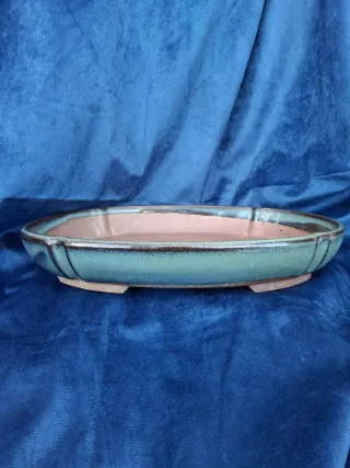 Maceta Bonsái Cerámica Ovalada