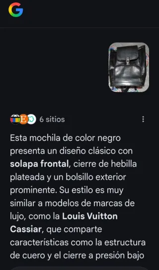 MOCHILA TIPO CASSIAR LOUIS VUITTON CUERO